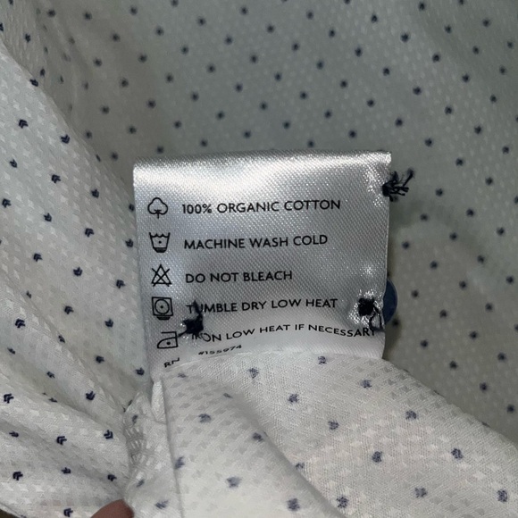 VUSTRA size M, white with mini navy arrows, 100% cotton - Picture 4 of 5